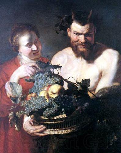 Peter Paul Rubens Faun and a young woman Norge oil painting art